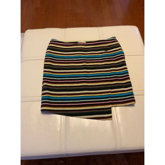 Tulle Vintage Style, Wrapped, Striped, Asymmetrical, Mini Skirt‎ size Medium - Picture 1 of 9